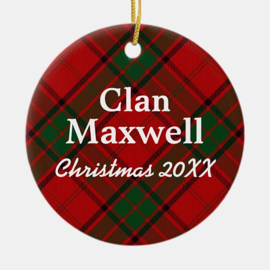 Clan-MaxwellScottishTartan Keramikornament (Vorne)