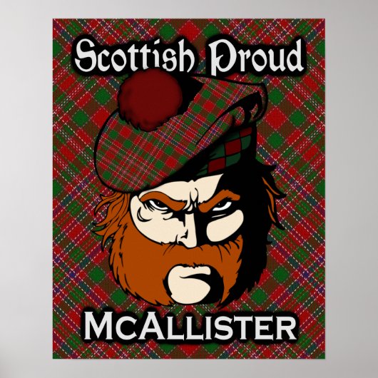 Clan McAllister Scottish Tartan Poster (Vorne)