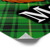 Clan McArthur Scottish Tartan Poster (Ecke)