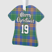 Clan McAuliffe MacAuliffe Tartan Christmas Jersey Ornament (Vorderseite)