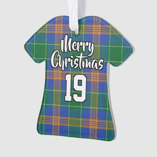 Clan McAuliffe MacAuliffe Tartan Christmas Jersey Ornament (Vorderseite)