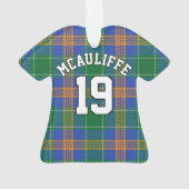 Clan McAuliffe MacAuliffe Tartan Christmas Jersey Ornament (Rückseite)
