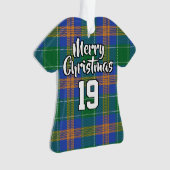Clan McAuliffe MacAuliffe Tartan Christmas Jersey Ornament (Vorderseite)