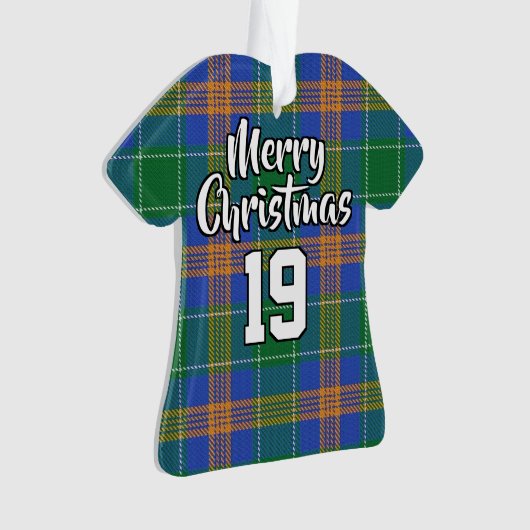 Clan McAuliffe MacAuliffe Tartan Christmas Jersey Ornament (Vorderseite)
