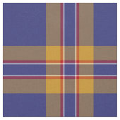 Clan McCann Tartan Blue und Gold Kariert Stoff (Nahaufnahme)