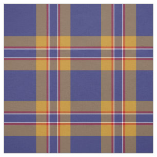 Clan McCann Tartan Blue und Gold Kariert Stoff
