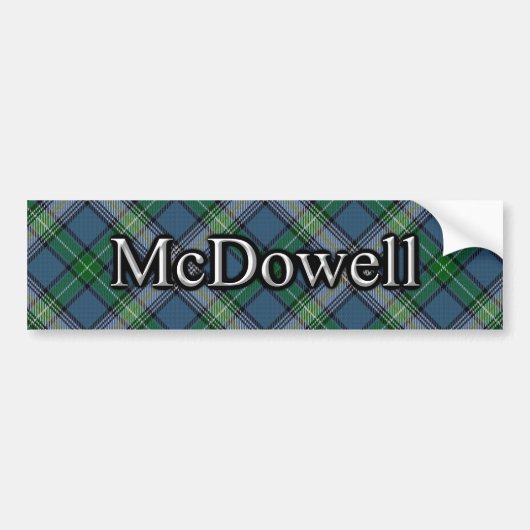 Clan McDowell schottischer Tartan-Autoaufkleber Autoaufkleber (Vorne)