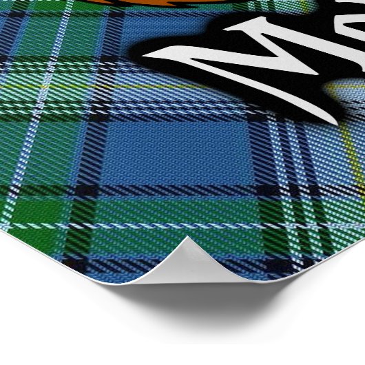 Clan McDowell Scottish Tartan Poster (Ecke)