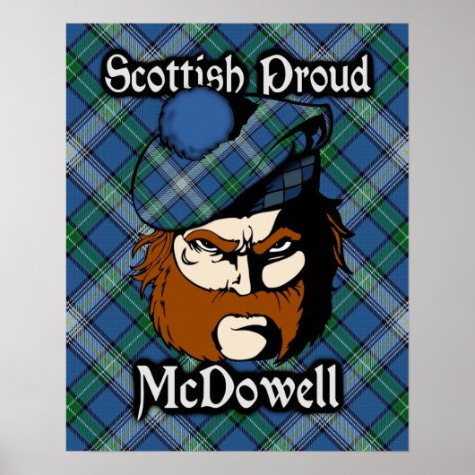 Clan McDowell Scottish Tartan Poster (Vorne)