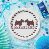 Clan McFarland MacFarlane Tartanscottie-Hunde Pappteller (Party)