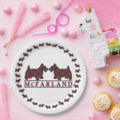 Clan McFarland MacFarlane Tartanscottie-Hunde Pappteller (Party)