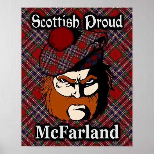 Clan McFarland Schottischer Tartan Poster (Vorne)