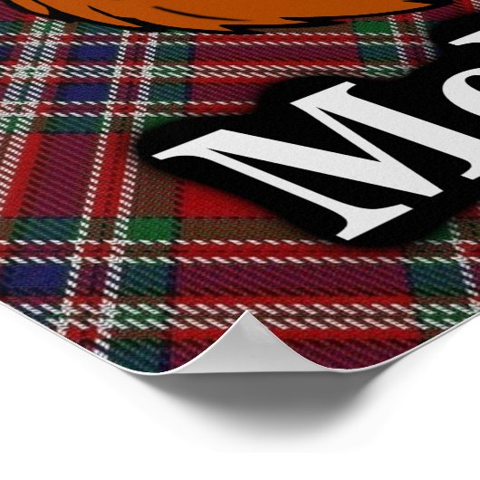 Clan McFarland Scottish Tartan Poster (Ecke)