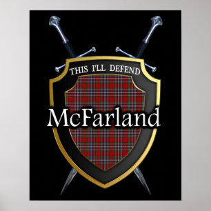 Clan McFarland Tartan-schottisches Schild u.
