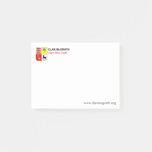 Clan McGrath Post-Itanmerkungen Post-it Klebezettel (Vorderseite)