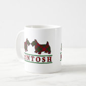 Clan McIntosh Tartan Scottish Scottie Dogs Kaffeetasse (Vorderseite Links)