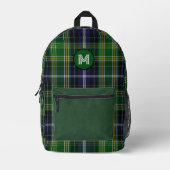 Clan McKellar Kariert Mit Monogramm Bedruckter Rucksack (Vorderseite)