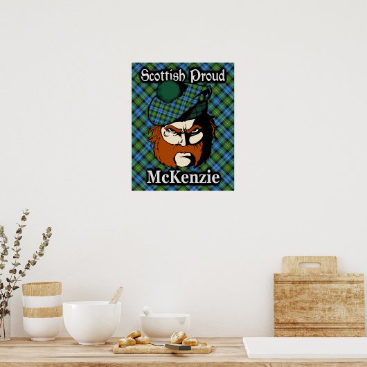 Clan McKenzie Scottish Tartan Poster (Küche)