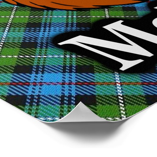 Clan McKenzie Scottish Tartan Poster (Ecke)