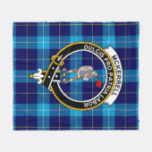 Clan McKerrell Blue Schottenkaro Tartan Fleecedecke (Vorderseite (Horizontal))