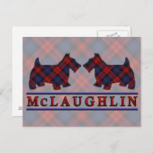 Clan McLaughlin MacLachlan Tartan Scottie Dogs Postkarte (Vorne/Hinten)