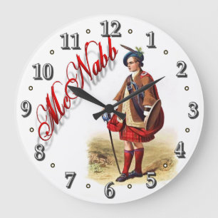 Clan McNabb Schottischer Traum Takt Große Wanduhr