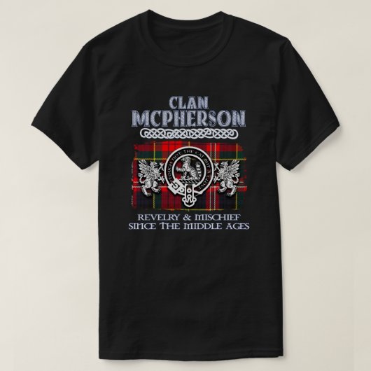 Clan Mcpherson Wappen Schottischer Klan Schottisch T-Shirt (Design vorne)