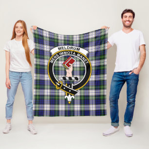 Clan Meldrum Gordon Dress Tartan Kariert Fleecedecke