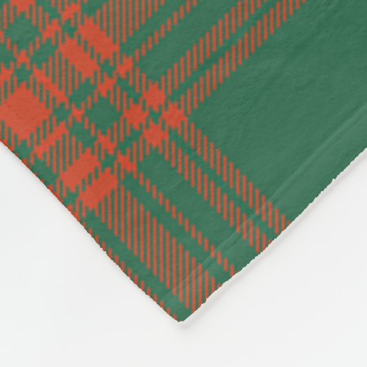 Clan Menzies Green Ancient Tartan Kariert Fleecedecke (Ecke)