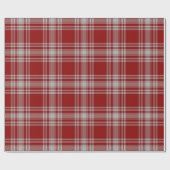 Clan Menzies schottischer roter u. weißer Tartan Geschenkpapier (Flach)