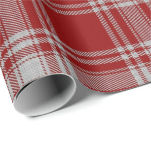 Clan Menzies schottischer roter u. weißer Tartan Geschenkpapier