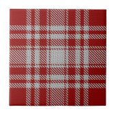 Clan Menzies Scottish Expressions Red White Tartan Fliese (Vorderseite)