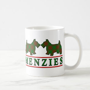 Clan Menzies Tartan Schottische Scottie-Hunde Kaffeetasse