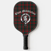 Clan Middleton Crest Badge and Tartan  Pickleball Schläger (Vorderseite)
