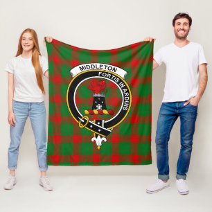 Clan Middleton Tartan Kariert Fleecedecke