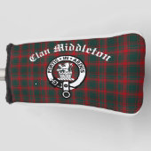 Clan Middleton Wappen Abzeichen und Tartan Golf Headcover (Vorderseite)