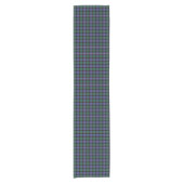 Clan Mitchell Royal Blue und Green Scottish Tartan Kurzer Tischläufer (Vorderseite)