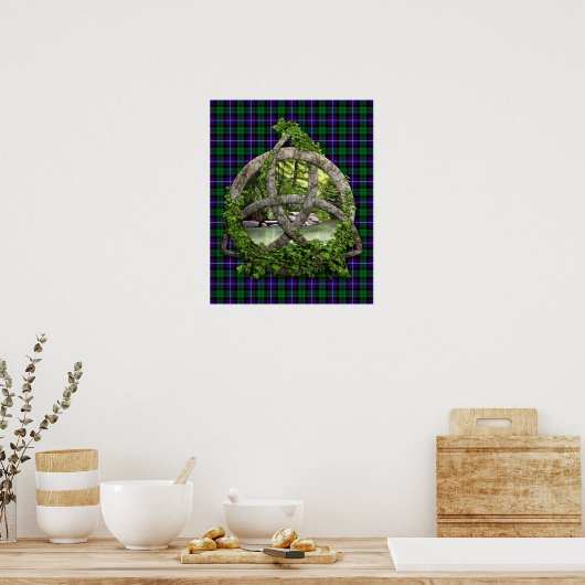 Clan Mitchell Tartan Celtic Trinity Poster (Küche)