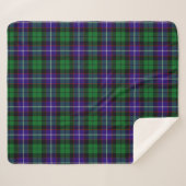 Clan Mitchell Tartan Kariert Sherpadecke (Vorderseite (Horizontal))