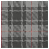 Clan Moffat grauer schwarzer roter schottischer Stoff (Nahaufnahme)