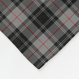 Clan Moffat Tartan Grau und Schwarz Kariert Fleecedecke