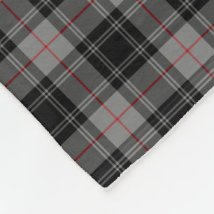 Clan Moffat Tartan-graues und schwarzes kariertes Fleecedecke