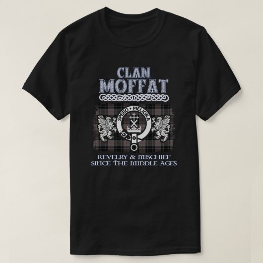 Clan Moffat Wappen Schottischer Clans Schottischer T-Shirt (Design vorne)