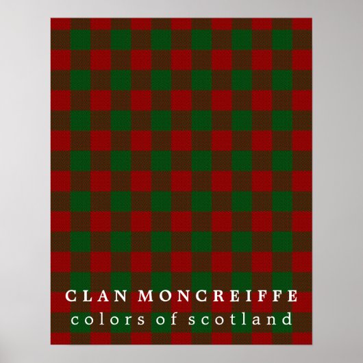 Clan Moncreiffe Colors of Scotland Tartan Poster (Vorne)