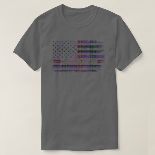 Clan Montgomery Scottish tartan US Flaggenkilomete T-Shirt (Design vorne)