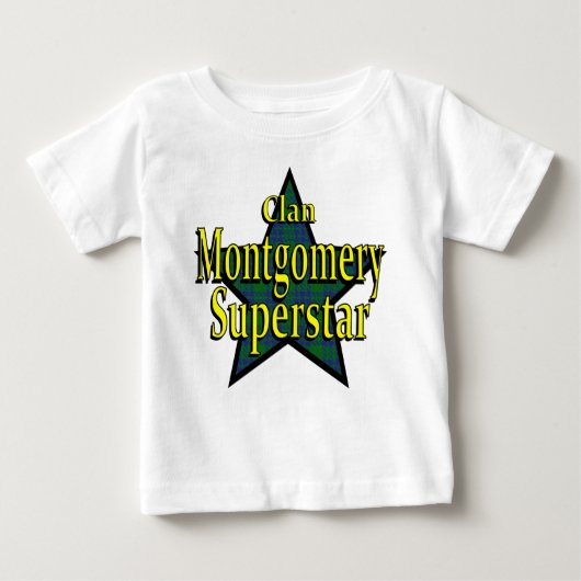 Clan-Montgomerysuperstar-Säuglings-T - Shirt (Vorderseite)