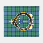 Clan Morrison Ancient Tartan Kariert Fleecedecke (Vorderseite (Horizontal))