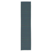 Clan Morrison Green und Blue Scottish Tartan Kurzer Tischläufer (Vorderseite)