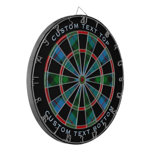 Clan Morrison Hunting Tartan Dart Board Dartscheibe (Vorderseite Links)