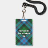 Clan Morrison Jagd Tartan Abzeichen Ausweis (Rückseite mit Lanyard)